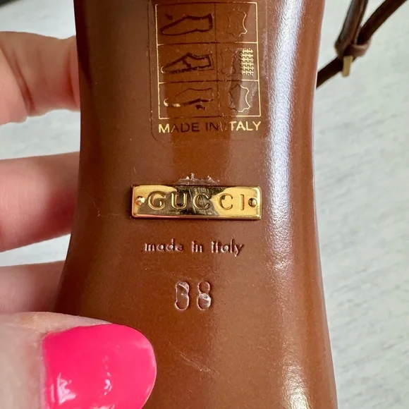 Authentic Gucci Horsebit Brown Leather Sandals - Picture 5 of 6